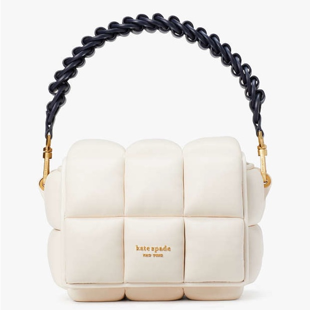 Kate Spade Cream and Navy Blue Crossbody Bag